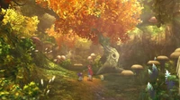 Autumn Forest Adventure in a Role-Playing Game Landscape