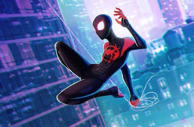 miles morales, spider man, spider man into the spider verse, spiderman, graphics cgi