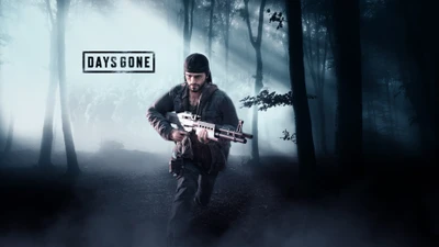 Декан Сент-Джон, исследующий постапокалиптический лес в Days Gone