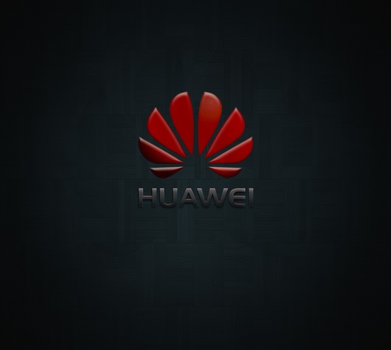 Крупный план красного логотипа на черном фоне (huawei, логотип, mate7)