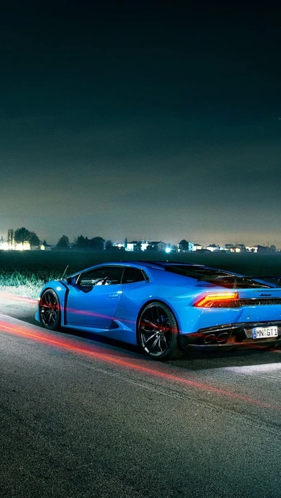 blue, car, lamborghini, speed