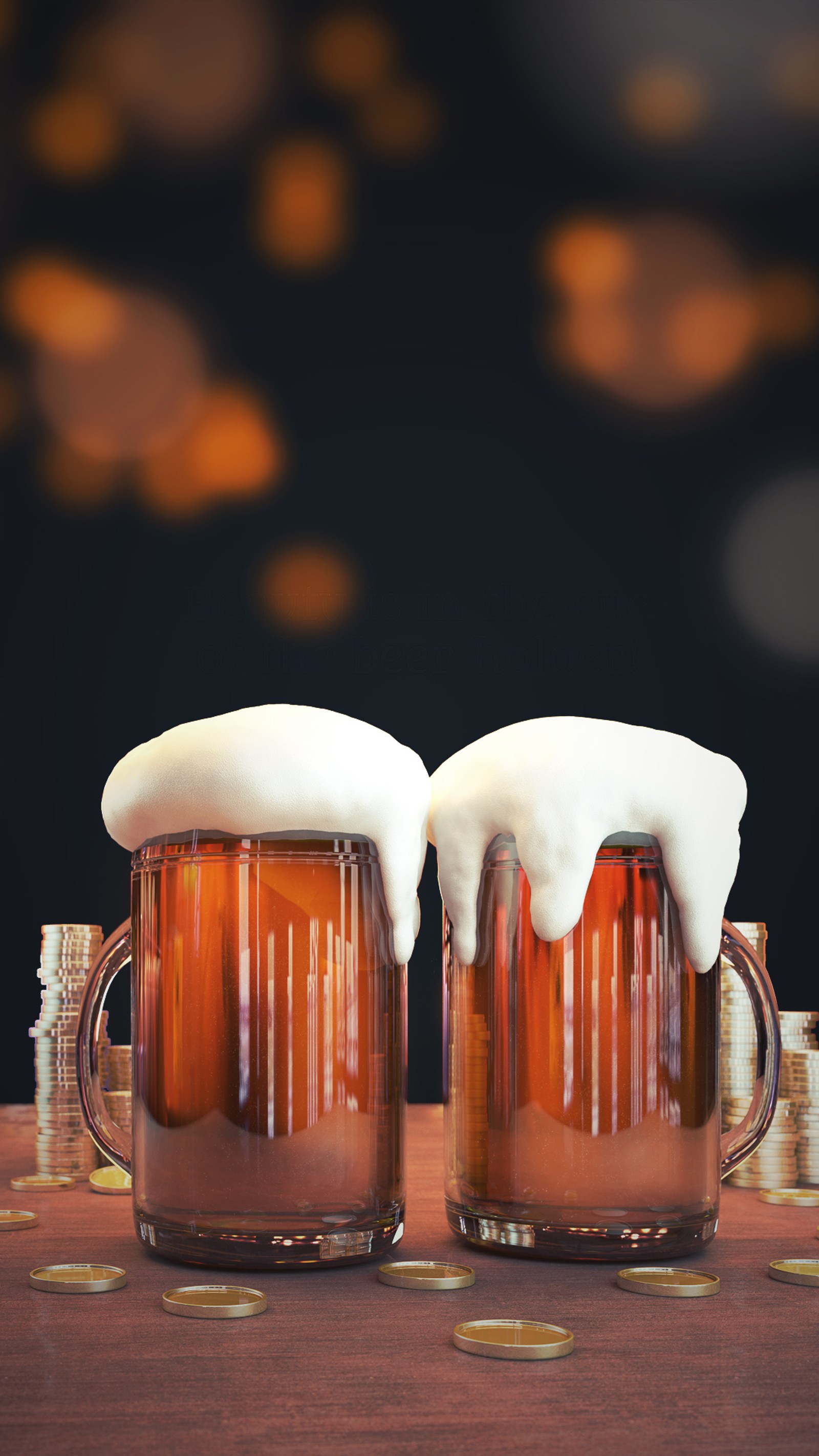 Il y a deux mugs de bière avec de la mousse blanche dessus (bière, amusement, vert, vacances, irlande)