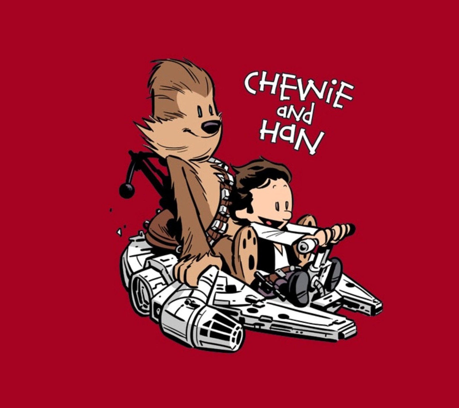 Chewie et han de thecritteer (calvin, calvin and harold, chewbacca, han solo, harold)