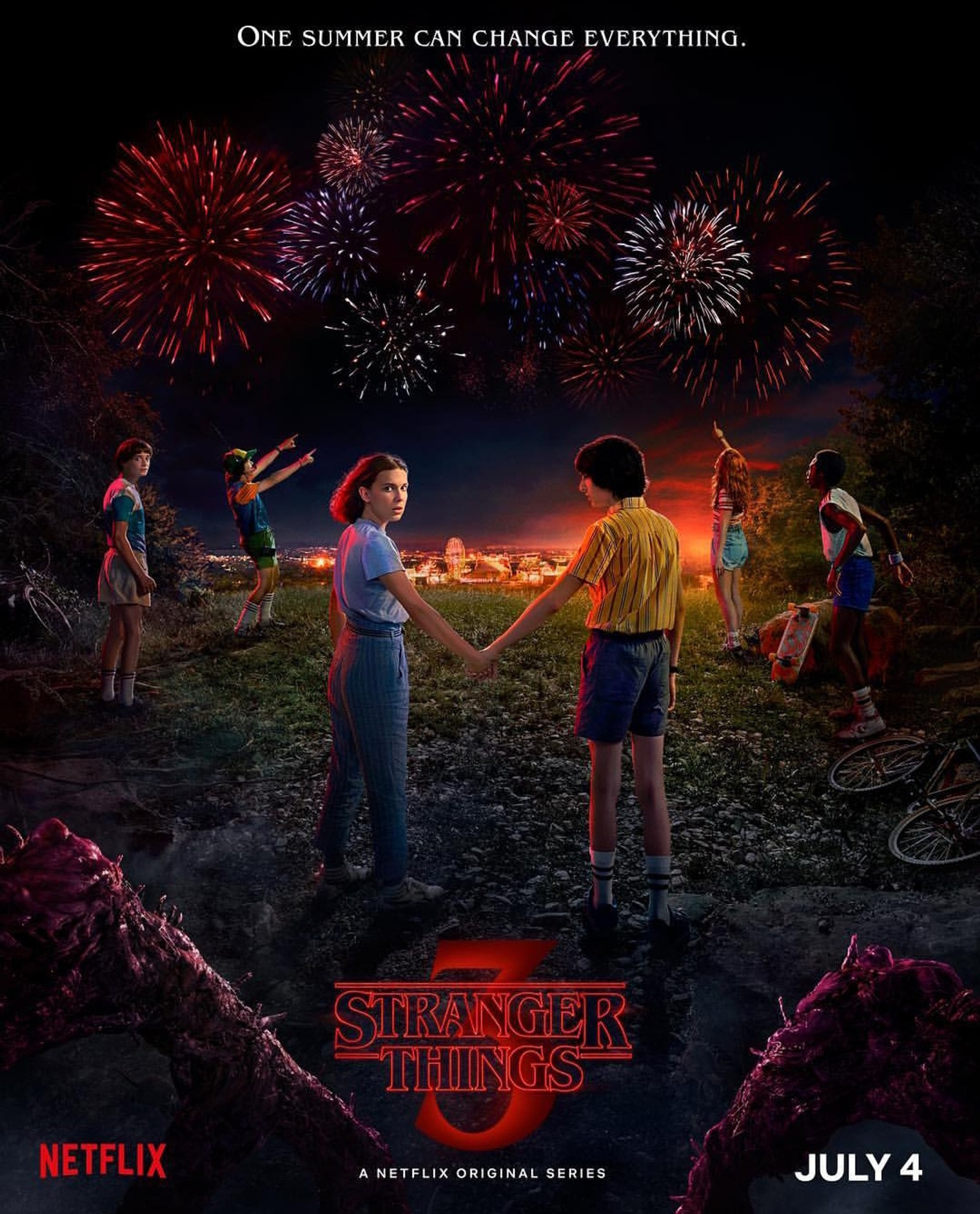 Скачать обои очень странные дела, stranger things, 4 июля