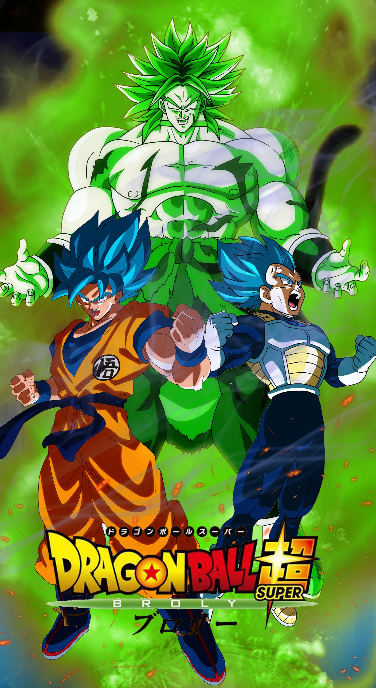 Téléchargez le fond d'écran anime, balle, broly, dragon, goku