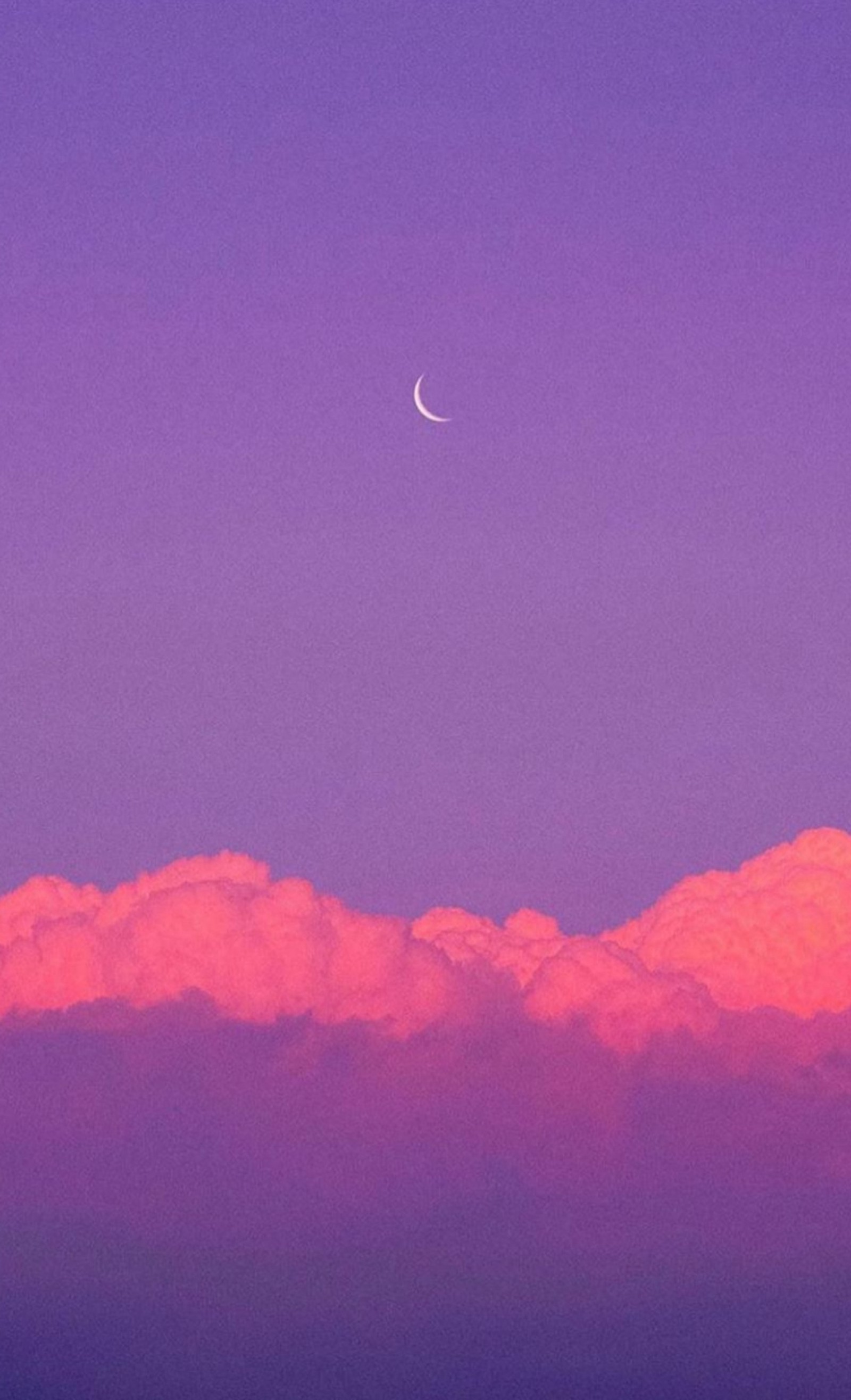 Arafed view of a moon and a crescent in the sky (aesthetic, art, chill, cloud, lofi)