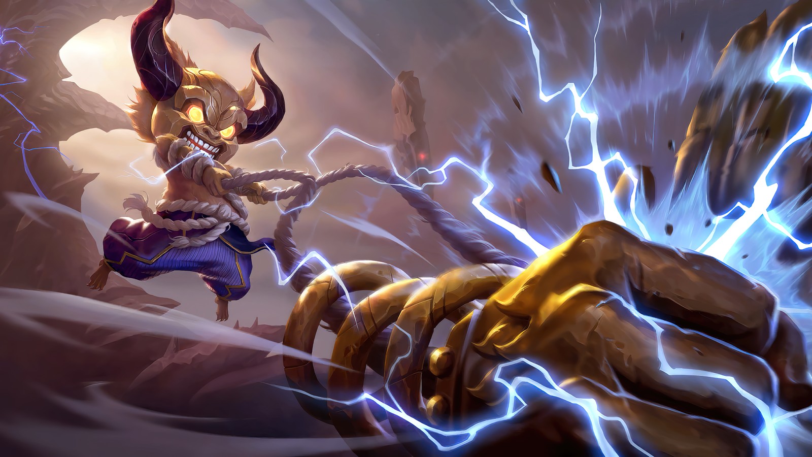 masa crashing thunder, lor, legends of runeterra, video game, bandle city Download Wallpaper