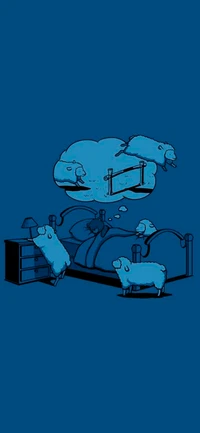 cartoon, illustration, illustrator, t shirt, blue wallpaper