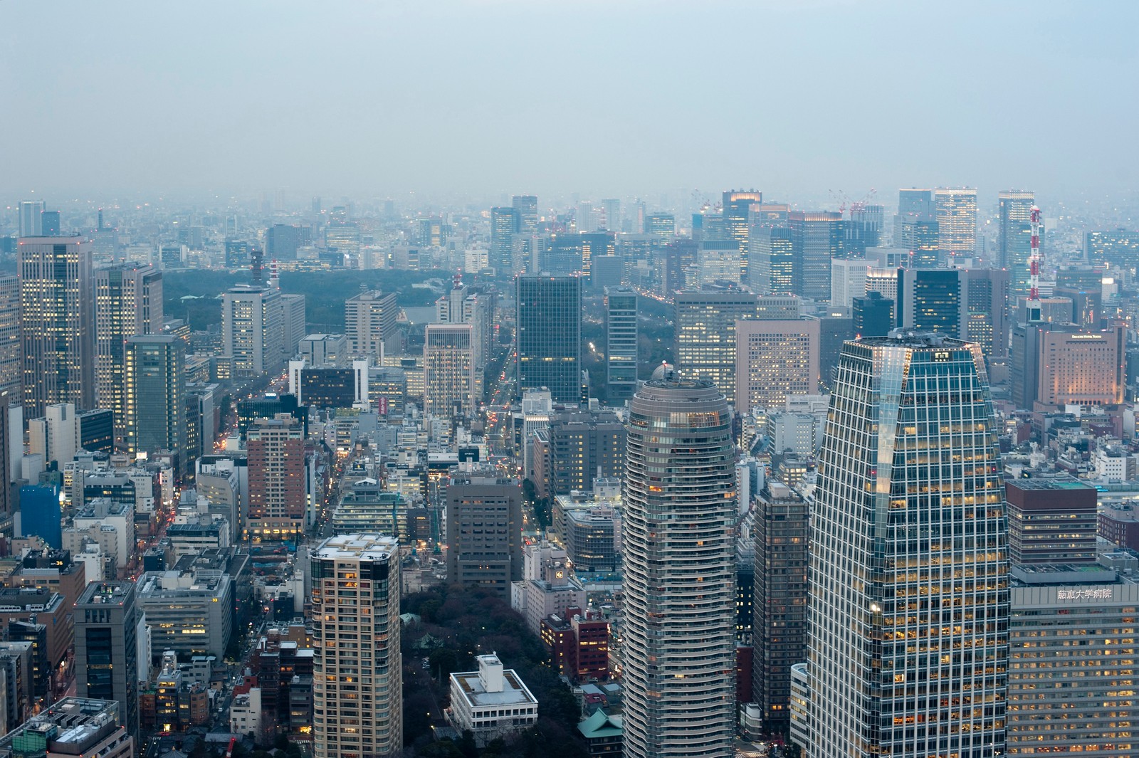 Скачать обои токио, tokyo, небоскреб, горизонт, дневное время