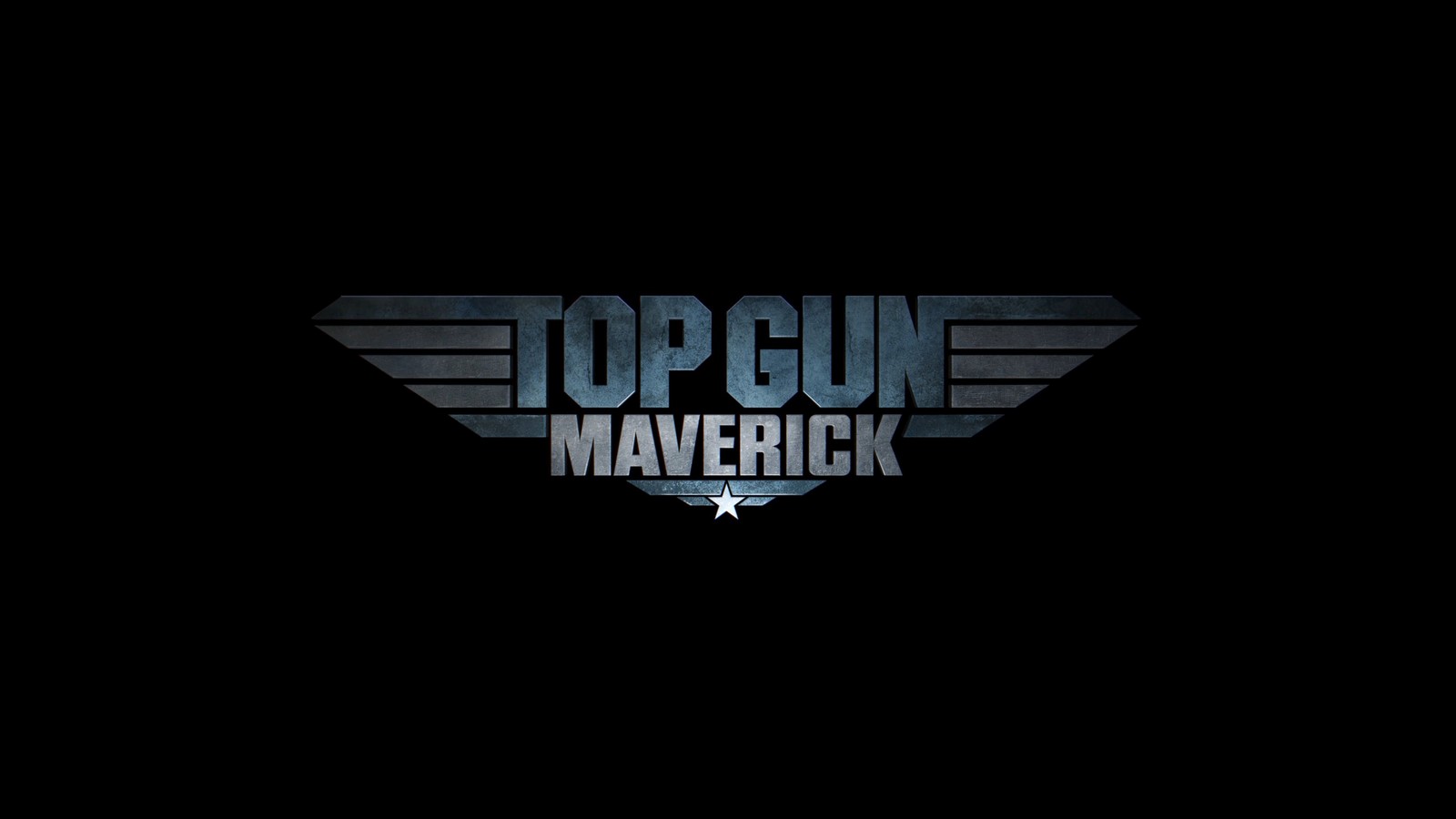 Крупный план черного фона с логотипом на нем (топ ган 2, top gun 2, топ ган маверик, top gun maverick, фильм)