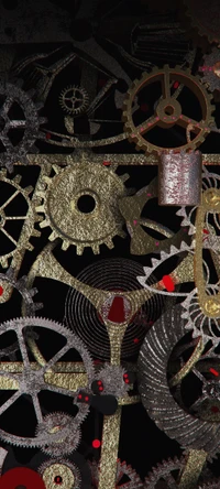 Intricate Gear Patterns: A Fusion of Geometry and Art in Metal and Textile