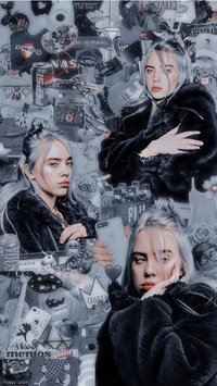 schön, billie eilish, schwarz, comic, hintergrundbild