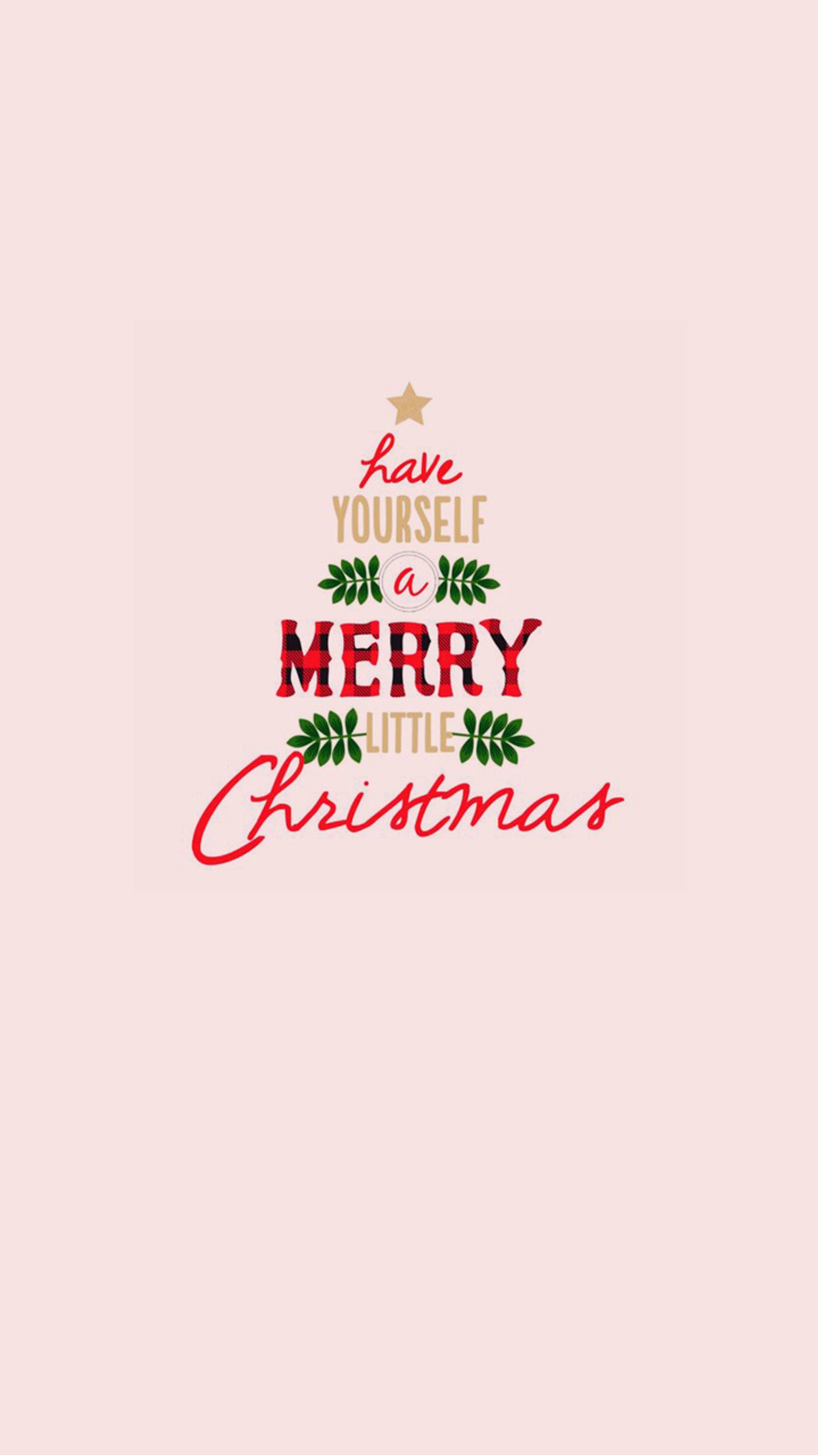 Merry christmas card with a red and green lettering (christmas, christmas theme, cute, pink, theme)