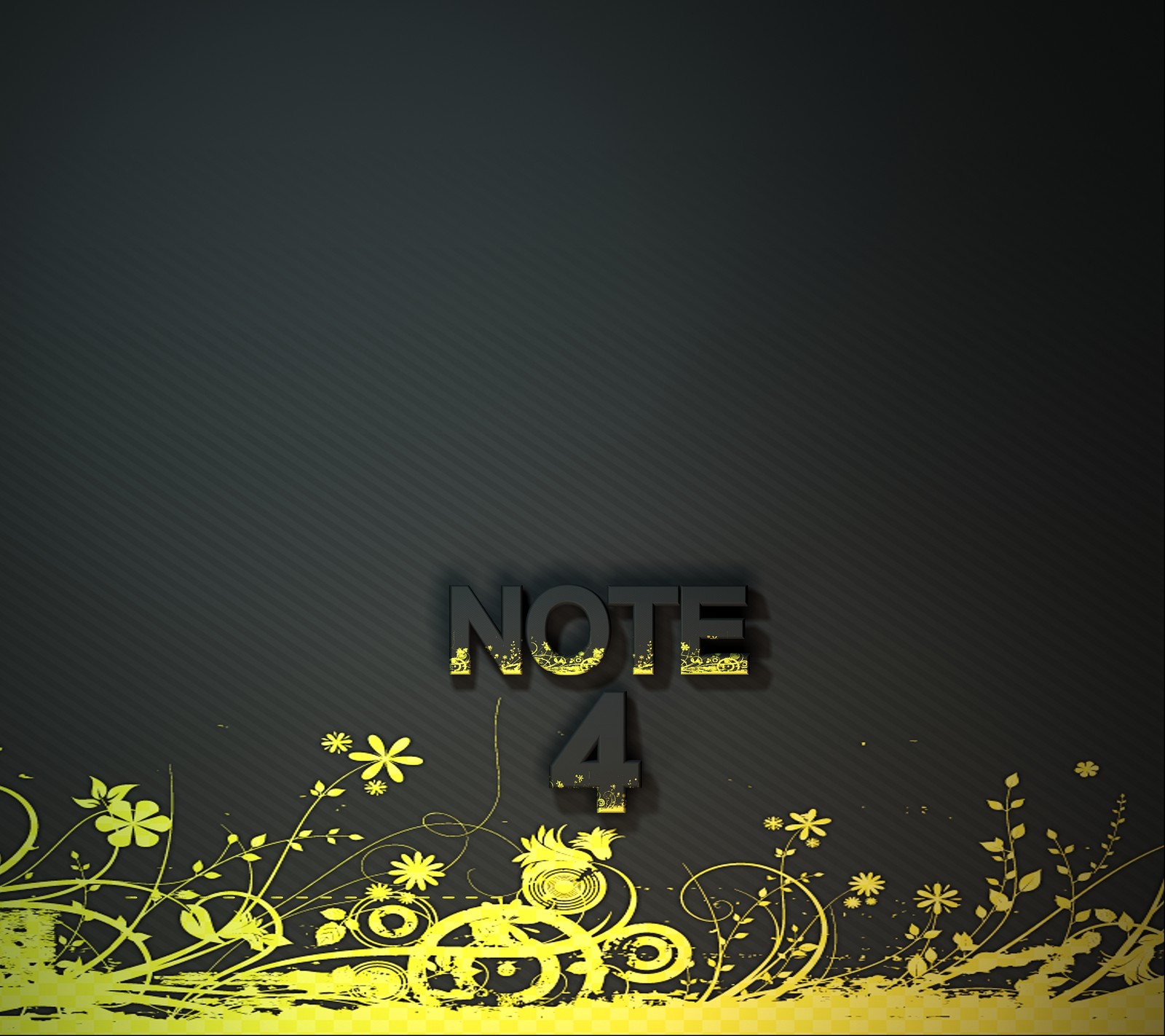 A close up of a yellow and black wallpaper with a note 24 (note 3, note 4, s5)