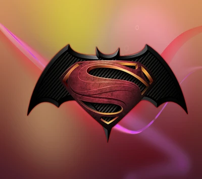 Design du logo de Superman avec l'emblème de Batman