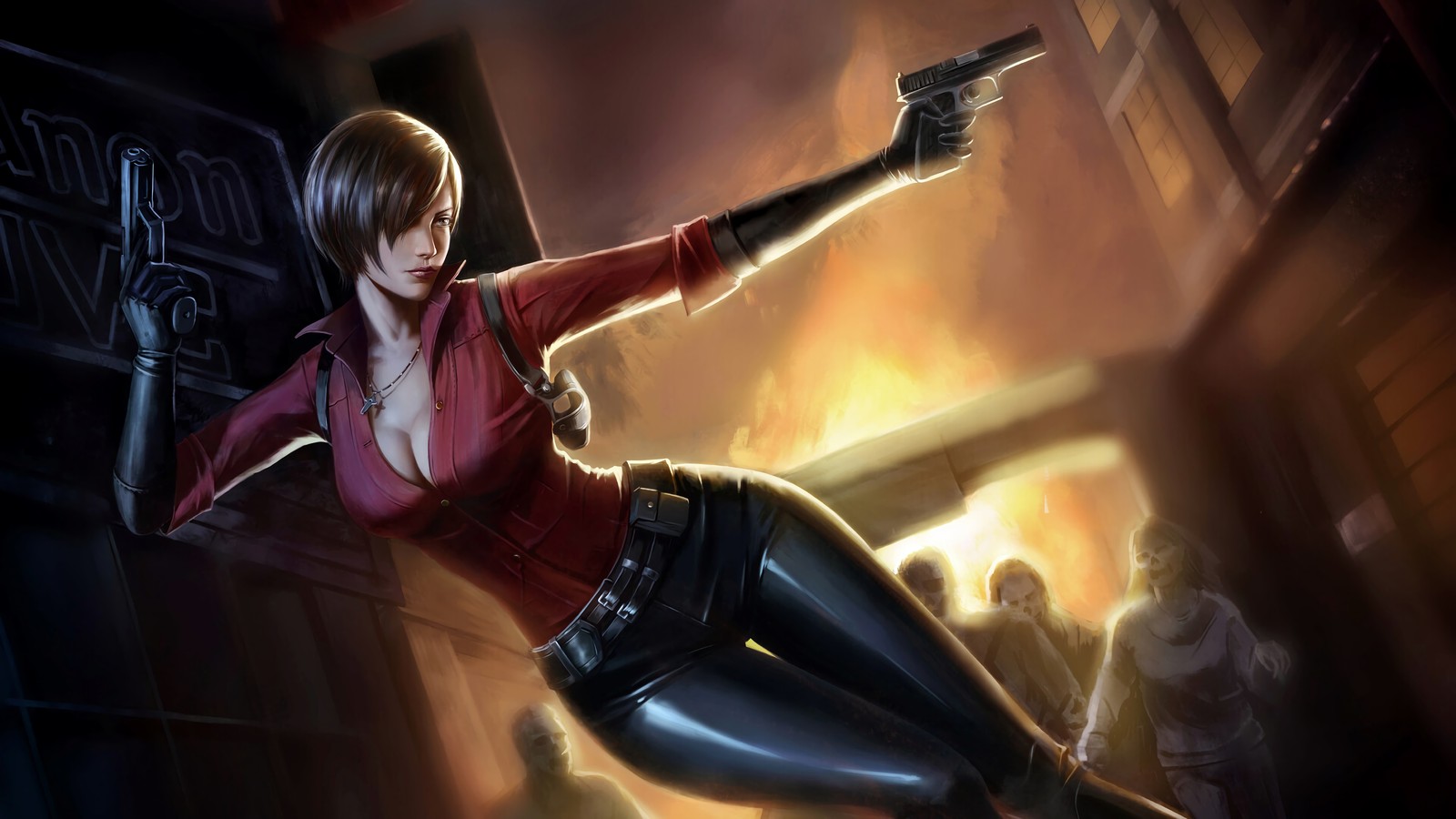 Скачать обои ада вонг, ada wong, resident evil 2, re2, ремейк