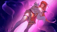 Star Guardian Miss Fortune with her Companion in a Mystical Setting