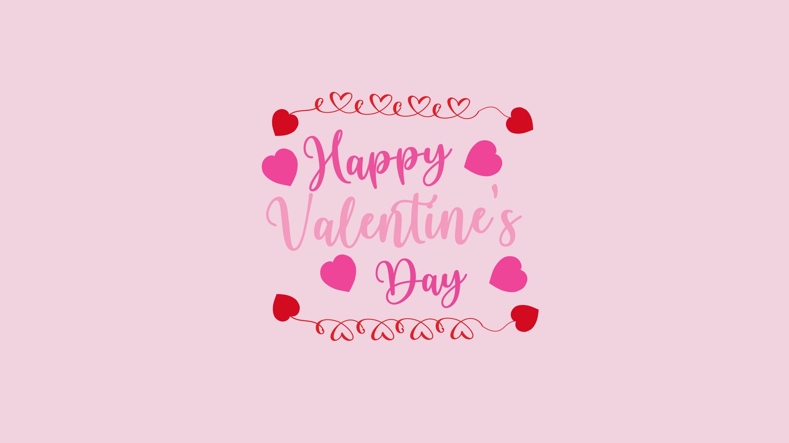 Descargar fondo de pantalla feliz día de san valentín, fondo rosa, corazones de amor, 5k, texto rosa