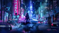 Neonträume: Eine Cyberpunk-Metropole bei Nacht