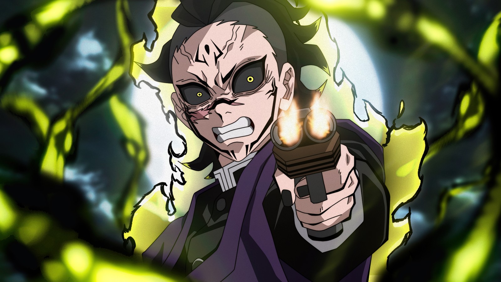 Download genya shinazugawa, demon slayer kimetsu no yaiba, anime, 4k wallpaper for free