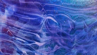 Fluid Glass Art: A Psychedelic Blend of Electric Blue and Purple Textures