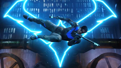 Nightwing in Aktion: Dynamisches Gameplay aus Gotham Knights