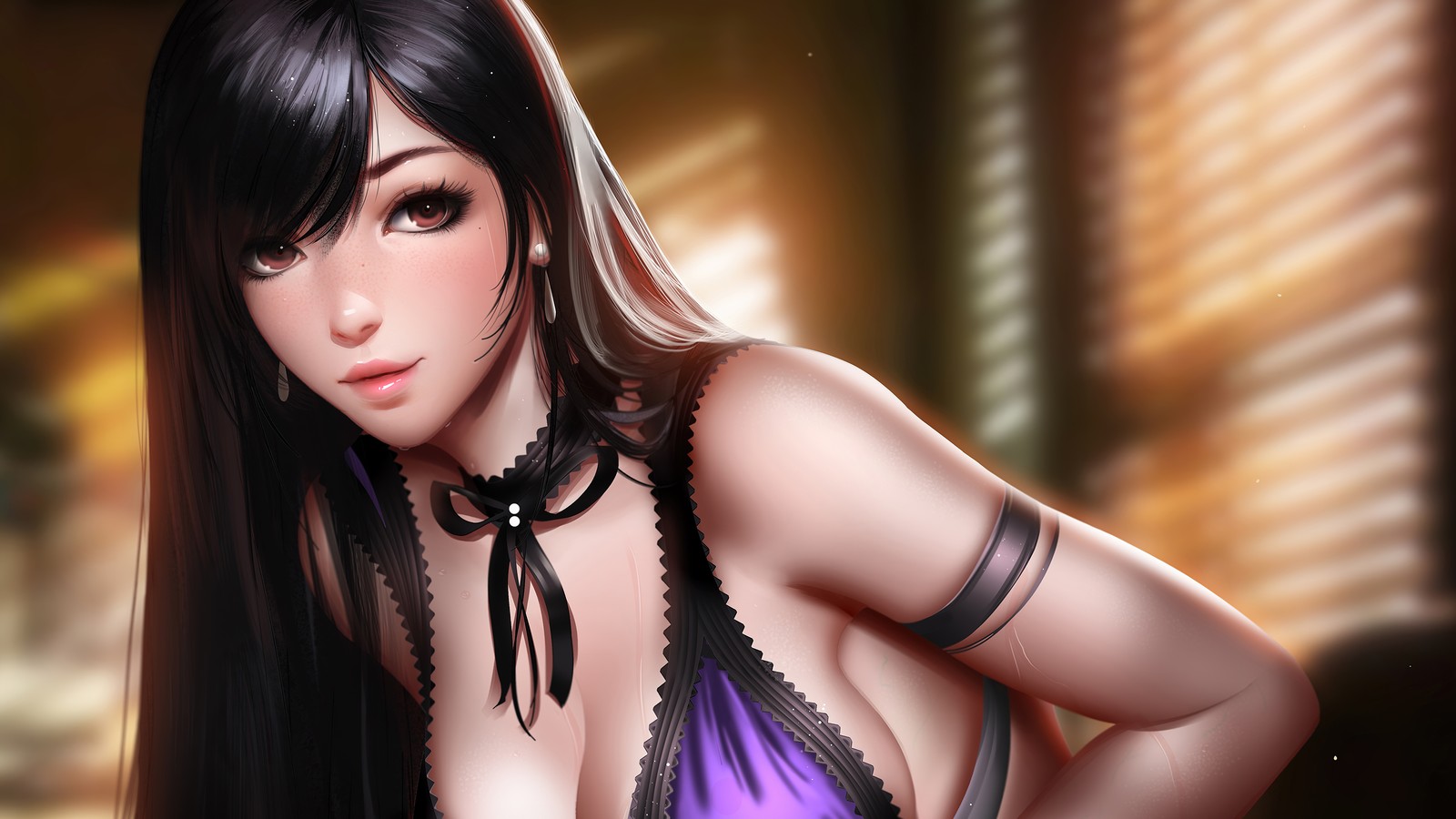 Скачать обои тифа локхарт, tifa lockhart, final fantasy 7 remake, ff7, видеоигра