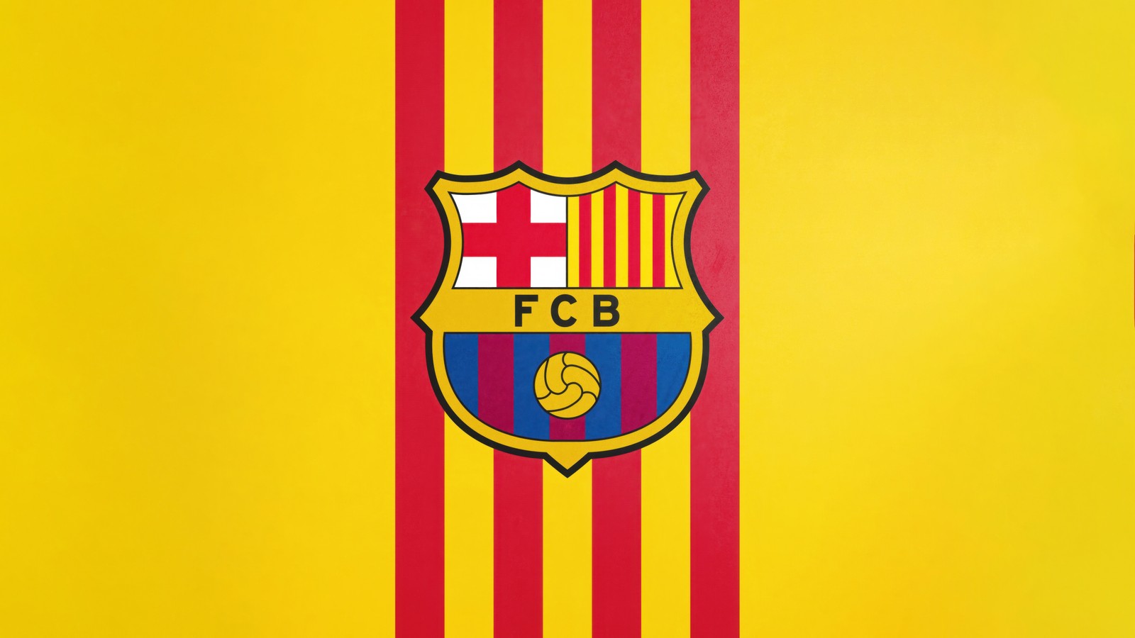 fcb, yellow background, fc barcelona, crest, sports wallpaper