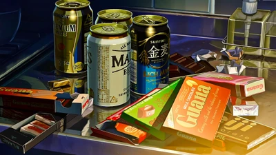 anime, blog, aluminum can, drink, food