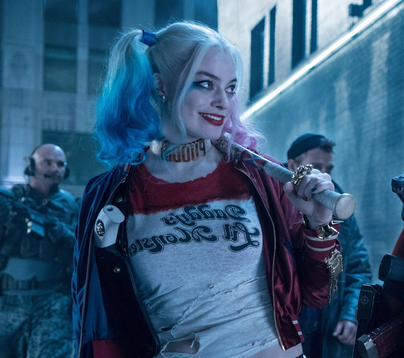 Скачать обои харлей, harley, margot, отряд, самоубийство