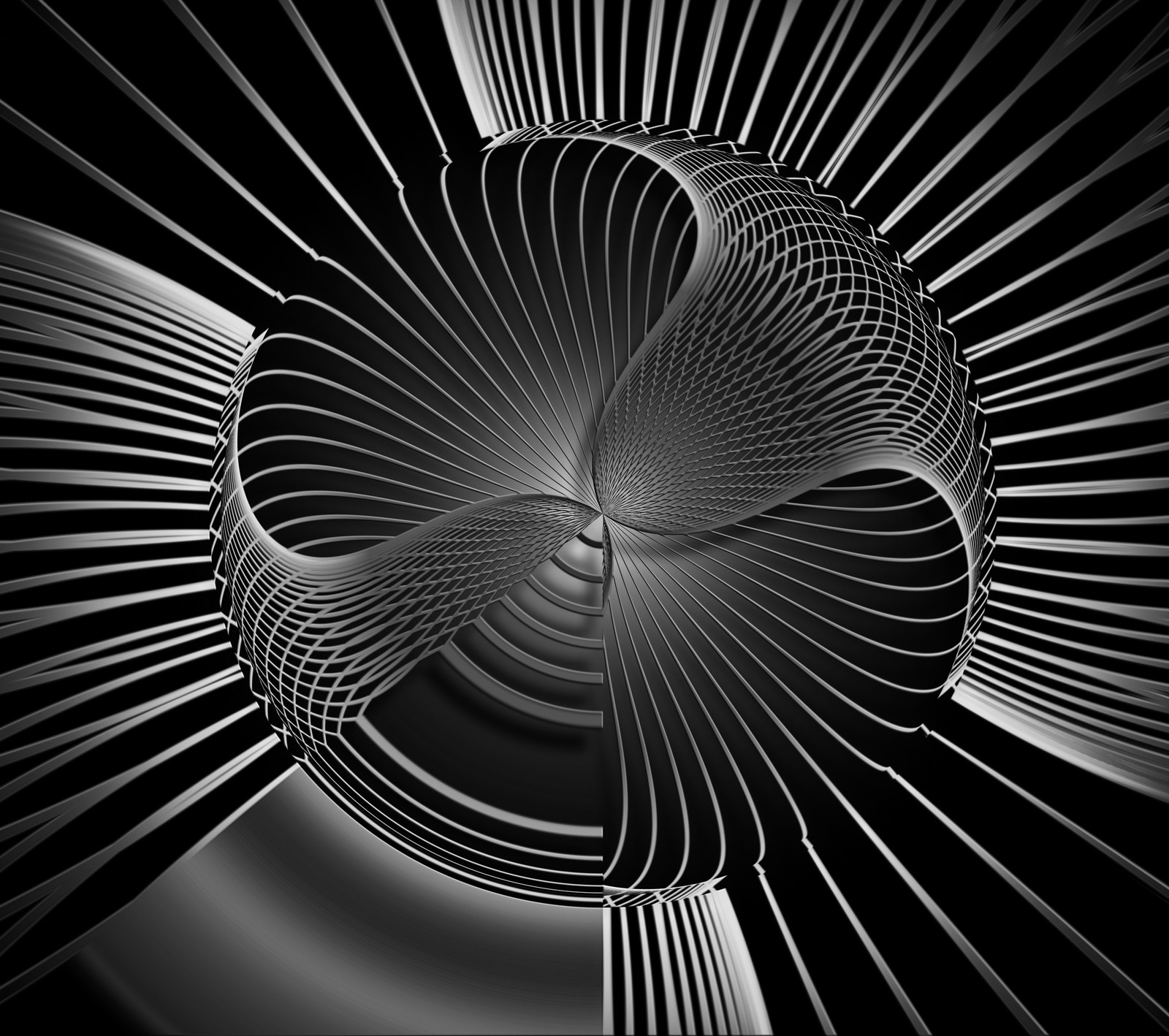 abstract, black, metallic, silver Download Wallpaper