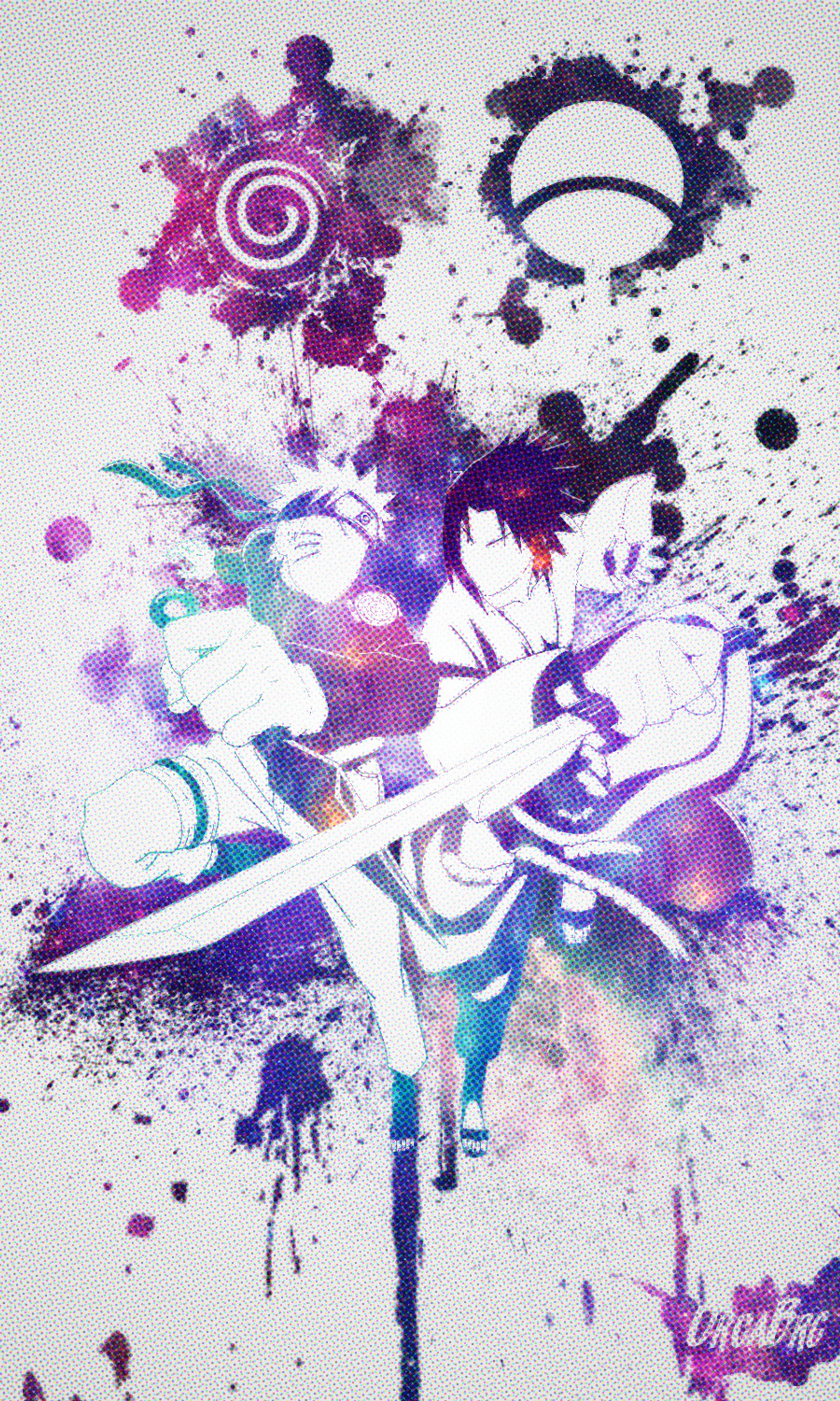 anime, blue, design, fight, galaxy Download Wallpaper