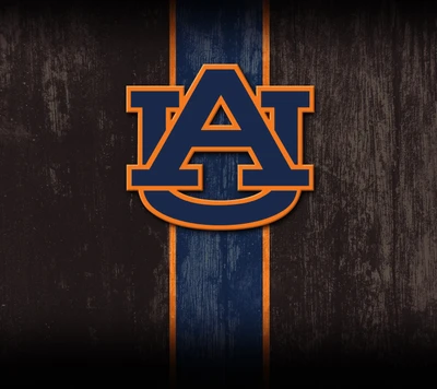 Logo der Auburn University Tigers auf einem rustikalen Hintergrund