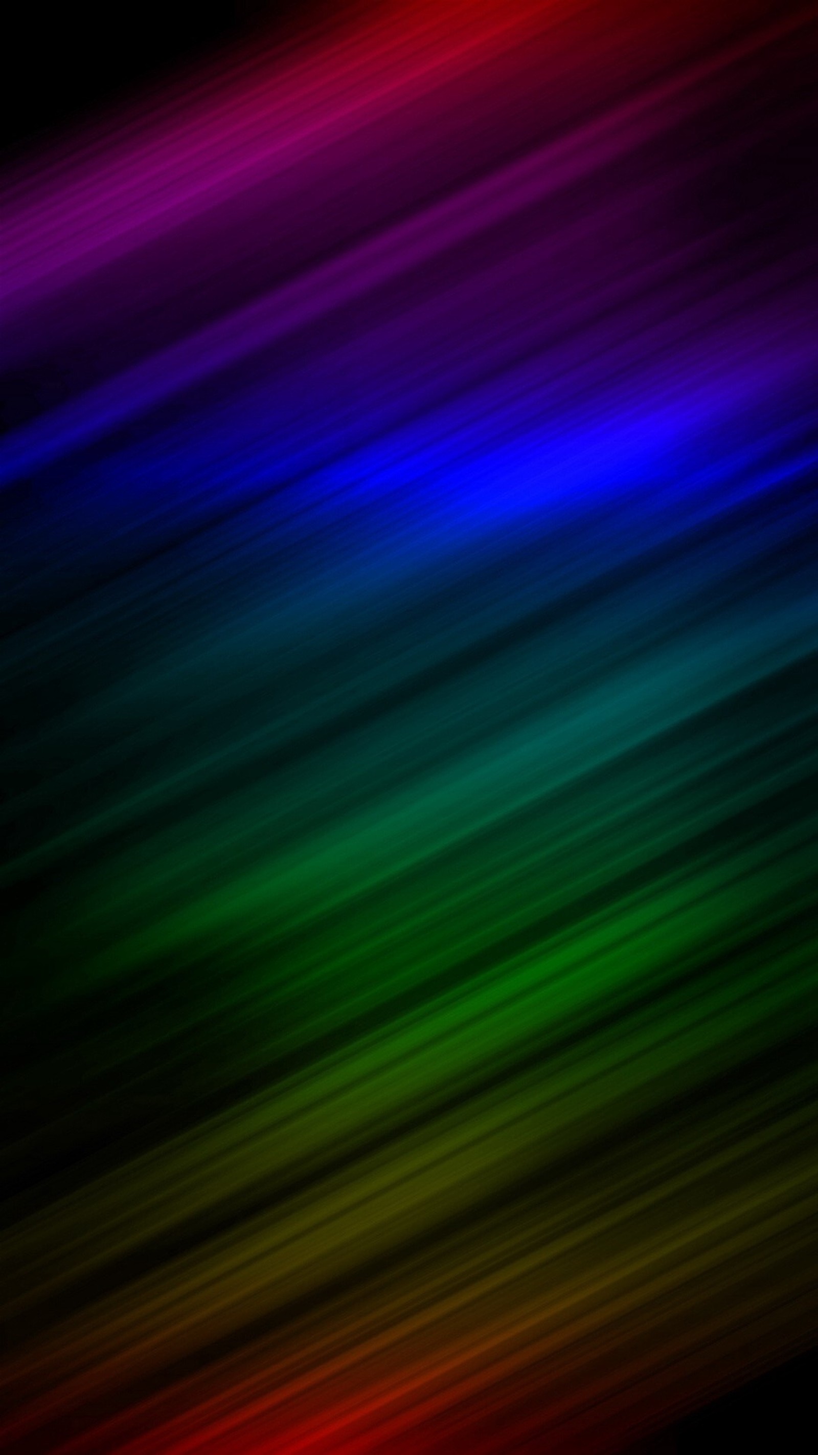 A close up of a colorful blurry background with a black background (phone, edge, rainbow, aurora, hd)