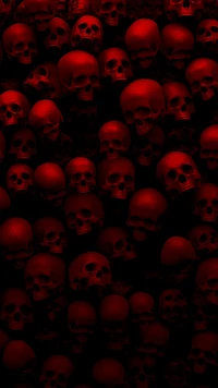 red skulls, skull wallpaper, skullpaper, черепа