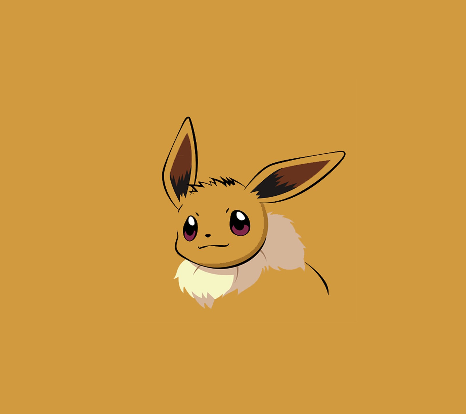 Gros plan d'un personnage de pokemon cartoon sur fond marron (café, evoli, eevee, marron, pokémon)