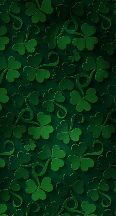 Seamless Green Shamrock Pattern for St. Patrick's Day