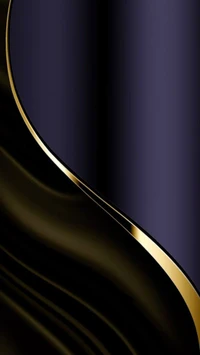 Elegant Purple and Gold Wave Design