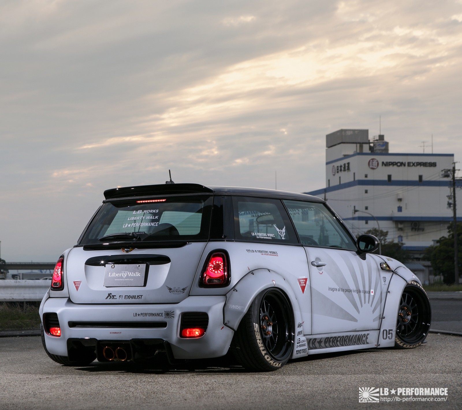 Baixar papel de parede carros, liberty walk, mini cooper