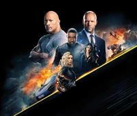 Ensemble riche en action de Hobbs & Shaw (2019)