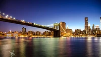 brooklyn brücke, stadtbild, stadt, skyline, wahrzeichen