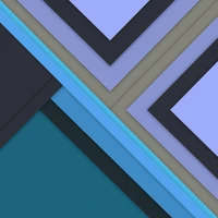 Abstract Geometric Composition in Shades of Blue