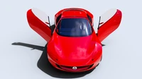 Mazda Icónico SP: Impactante Concepto EV Rojo con Puertas de Mariposa Icónicas