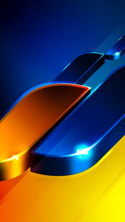 abstract, blue, yellow