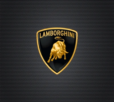 Logo de Lamborghini sobre un fondo negro texturizado