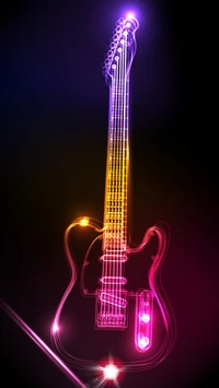 Neon-E-Gitarre: Eine lebendige Fusion von Musik und Licht