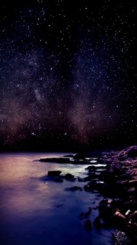 night, sky, starry wallpaper