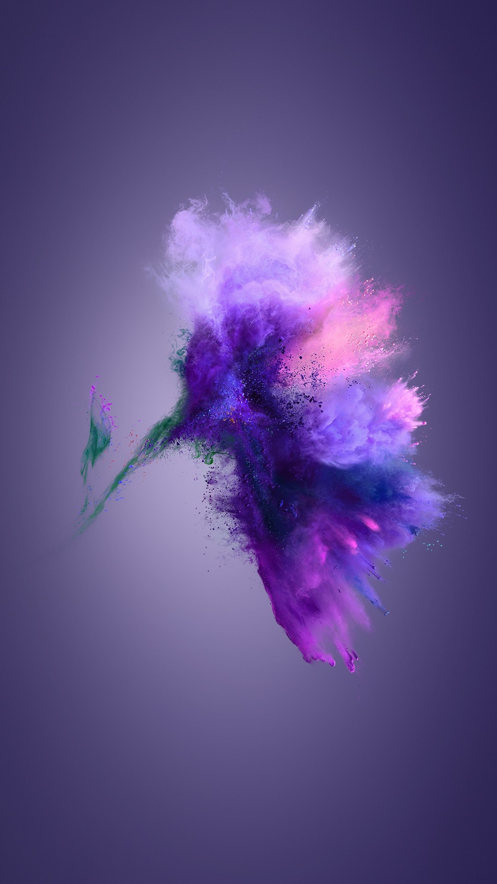 A purple and blue powder is flying through the air (splash, violet splash honor)