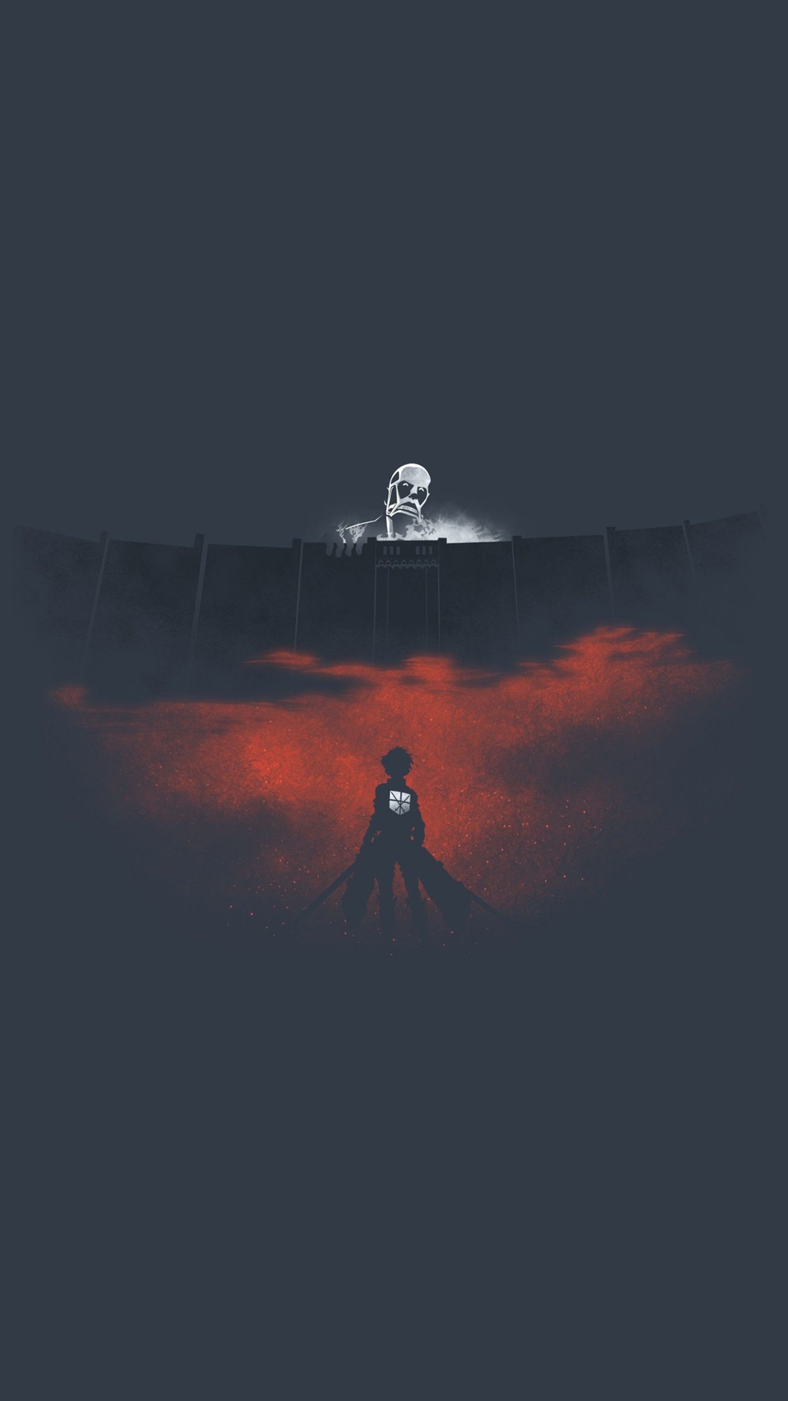 anime, colosal, eren jaager, kyojin, minimalist Download Wallpaper