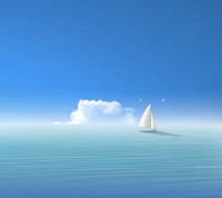 alone, blue, cloud, lonely, sea